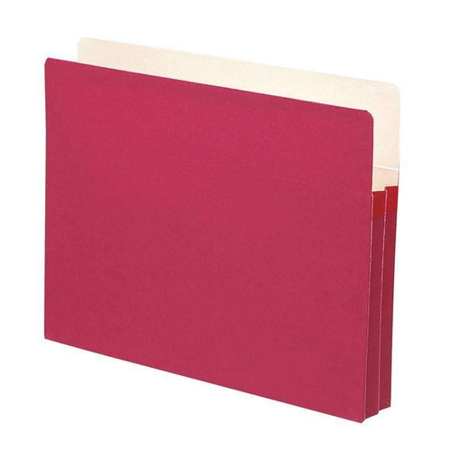 Smead File Pocket Straight-Cut Tab 1-3/4" Exp Red (73221)