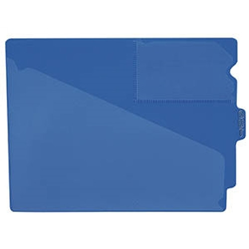 Poly Out Guides, Center Tab, Letter Size, Blue, 10/Bx