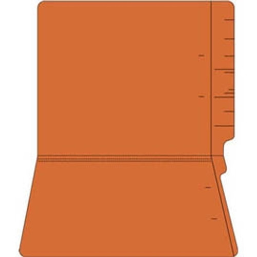 Colored End Tab File Folders, Letter Size, 11pt, 2-Ply, No Fastener, Orange, 100/Box (85C01SR102)