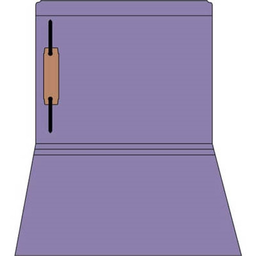 Colored Fastener Folders 85C06RF1, Letter Size, Straight-Cut Reinforced, Fastener Pos 1, 11pt Purple, 50/Box