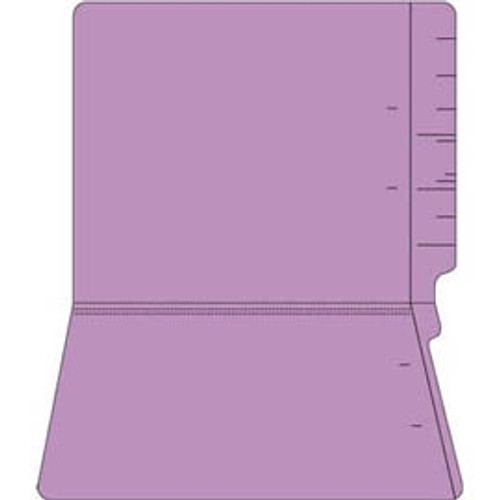 Colored End Tab File Folders, Letter Size, 11pt, 2-Ply, No Fastener, Lavender, 100/Box (85C08SR102)