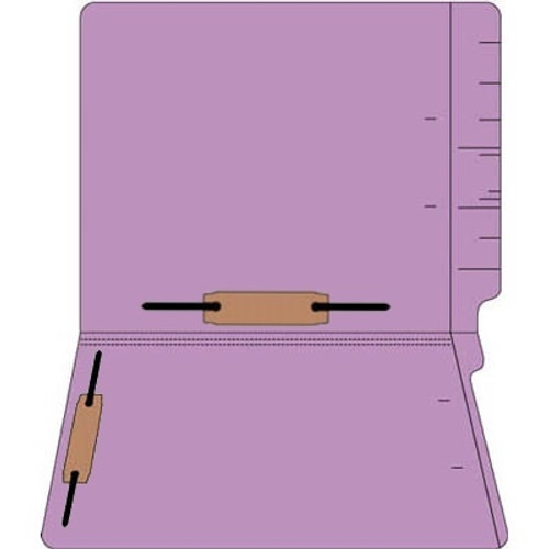 Colored Folders, End Tab, Letter Size, 3/4" Exp, Fastener Pos 3/5, 11pt Lavender, 50/Bx