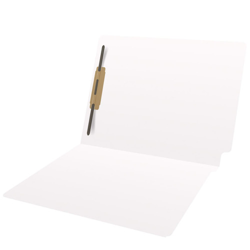 Colored Folders, End Tab, Letter Size, 3/4" Expansion, Fastener Position 1, 11pt White, 50/Box