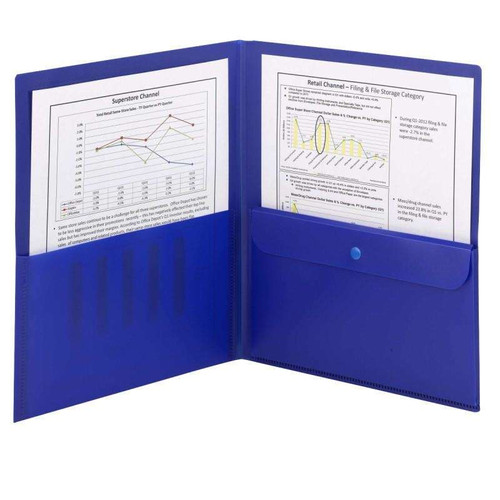 Smead Poly Two-Pocket Folders with Security Pocket (87701)