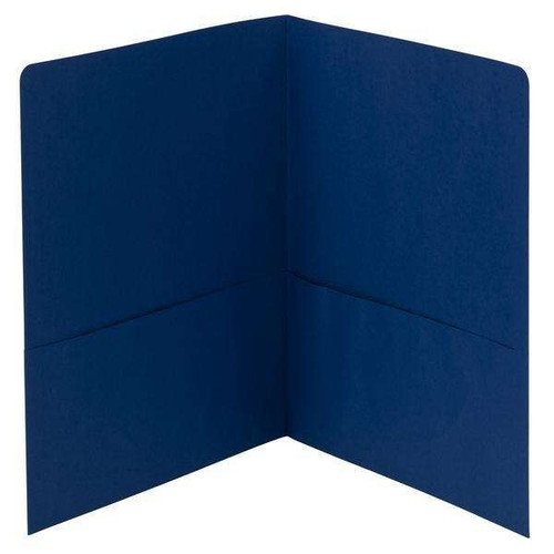 Smead Two-Pocket Heavyweight Folder, Letter Size, Dark Blue (87854)