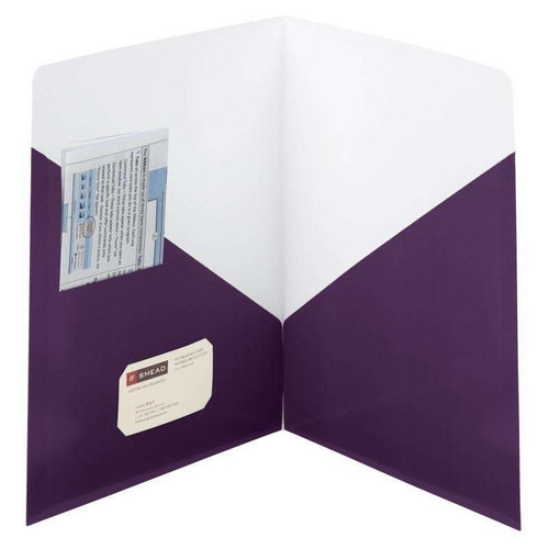 Smead Contemporary Two-Pocket Folders, Purple, 25/Box (87961)