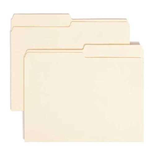 Smead Folder, 1/2-Cut Tab, Letter Size, Manila, 100 per Box (10320)