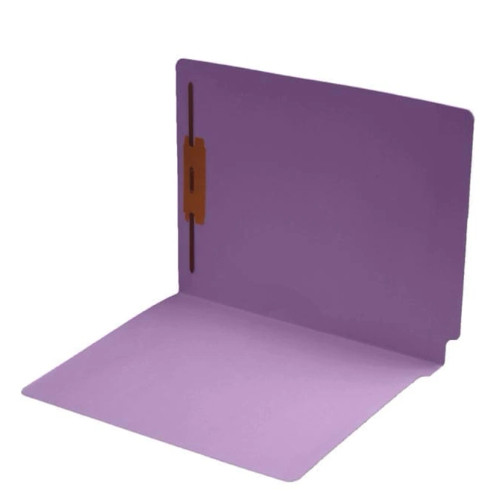 Lavender File Folders, End Tab, Letter Size, 1 Fastener [F1], 14-Point Stock