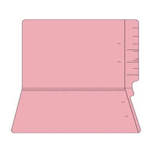 Colored Folders, End Tab, Legal Size, 3/4" Exp, No Fasteners, 11pt Pink, 100/Box