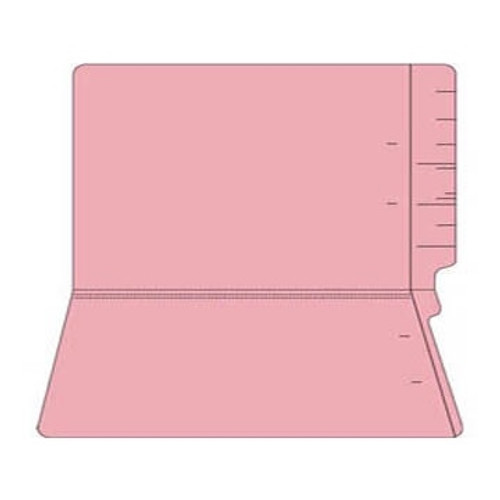 Colored Folders, End Tab, Legal Size, 3/4" Exp, No Fasteners, 11pt Pink, 100/Box