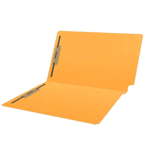 Colored Folders, End Tab, Legal Size, 3/4" Expansion, Fastener Positions 1 and 3, 11pt Goldenrod, 50/Box