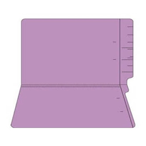 Colored Folders, End Tab, Legal Size, 3/4" Exp, No Fasteners, 11pt Lavender, 100/Box