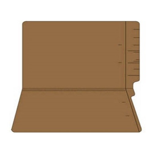Colored Folders, End Tab, Legal Size, 3/4" Exp, No Fasteners, 11pt Brown, 100/Box