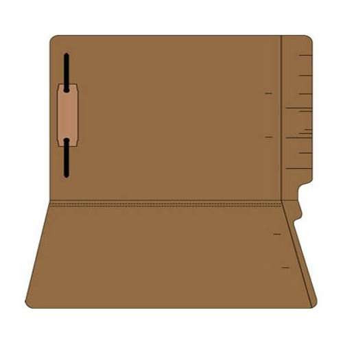 Colored Folders, End Tab, Legal Size, 3/4" Exp, Fastener Pos 1, 11pt Brown, 50/Box