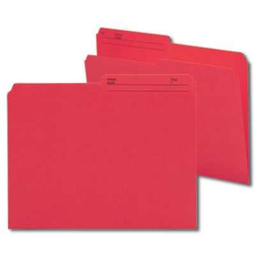 Smead Reversible File Folder, 1/2-Cut Printed Tab, Letter, Red, 100/Bx (10372)
