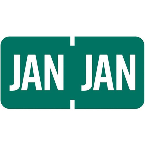 Tab Products Month Labels January Dark Green A1279-JAN