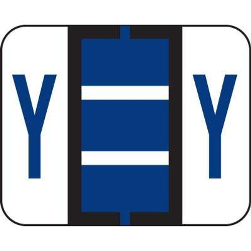 Tab Alphabetic Label Letter Y Vinyl 500/Roll
