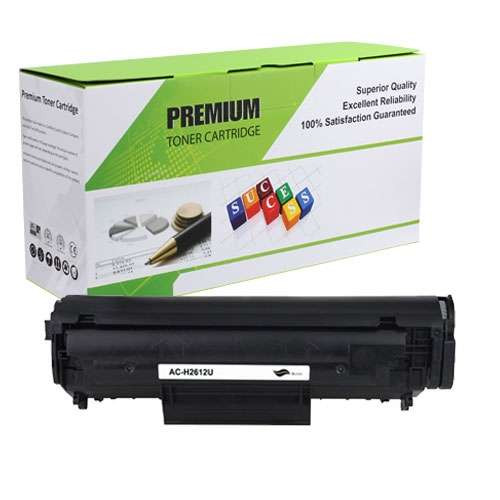 Black Compatible Toner, 2K Yield, Q2612A (Universal with Canon 104/103)