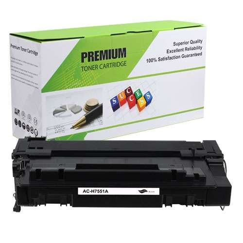 Black Compatible Toner, 6.5K Yield, Q7551A