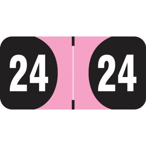 Arden Year Labels, 2024, Pink, 3/4 x 1-1/2, 500/Roll