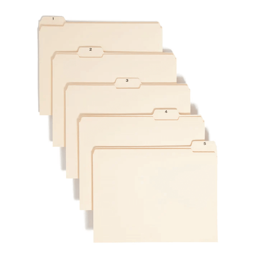 Smead Indexed File Folder Set, Daily (1-31) Folders, Reinforced 1/5-Cut Tab, Letter Size, Manila, 31 per Set (11769)