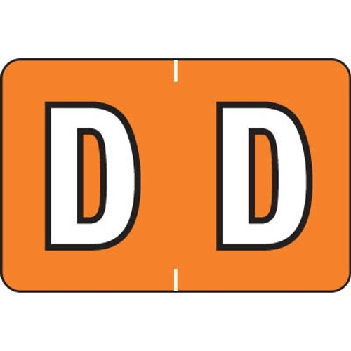 Barkley Alpha Labels Letter D Orange BRAM-D