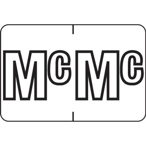 Barkley Alpha Labels Letter Mc White BRAM-MC
