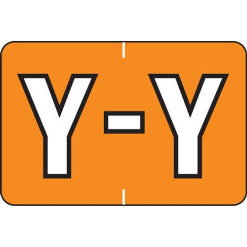 Barkley Alpha Labels Letter Y Orange BRAM-Y