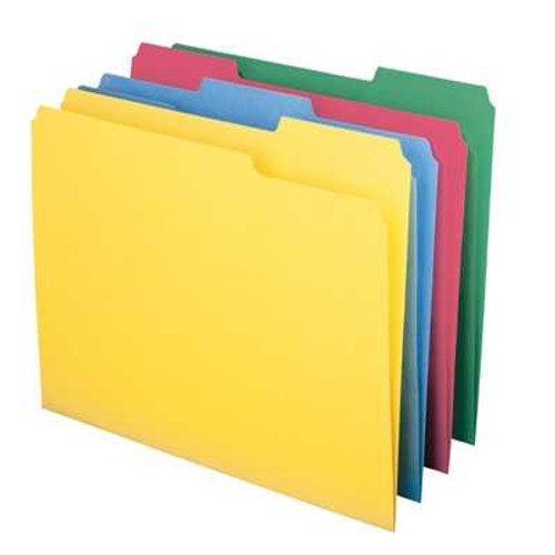 Smead CutLess File Folder, 1/3-Cut Tab, Letter Size, Colors, (11959)