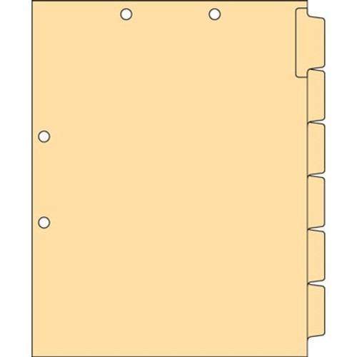 Blank Chart Dividers Letter Side Tab (CST21)