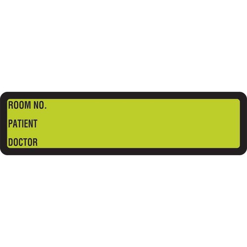 Arden Spine ID Labels - Chartreuse, Printed