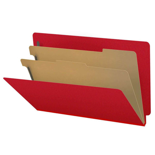 Deep Red Letter Size End Tab Pressboard Classification Folder (DV-S52-26-3DRED)