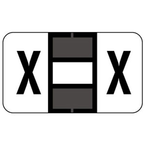 Jeter Alpha Labels 0200 Series Letter X Gray (JAAM-X)