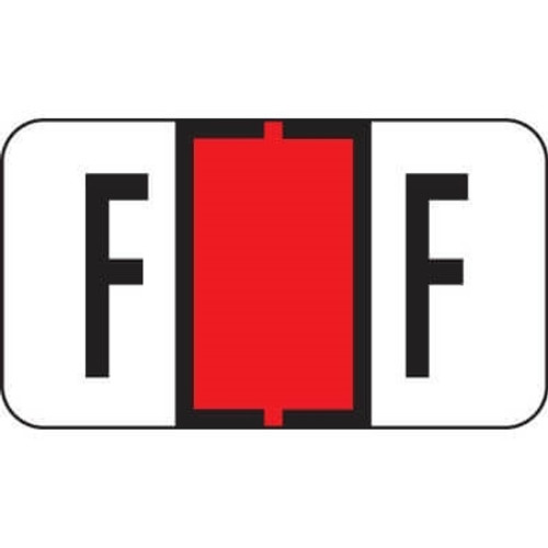 Jeter 7200 Series Labels Letter F 500/Roll