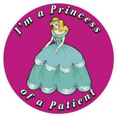 Children's Stickers, I'm A Princess, Pink, 1-3/4" Circle, 100/Roll