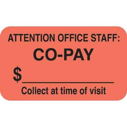 Insurance Claim Labels, Co-Pay, 250/Box (MAP1310)