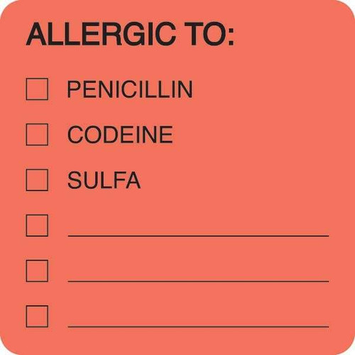 Allergic To Label MAP4890