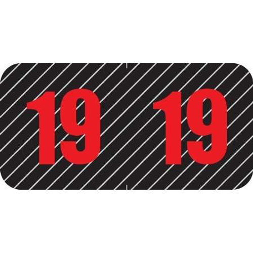 POS Year Labels, 2019, Black, 1-1/2 x 3/4 (PBYV-19)