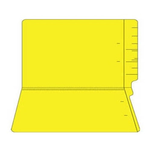 Colored Folders, End Tab, Legal Size, 3/4" Exp, No Fasteners, 14pt Yellow, 50/Box