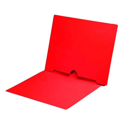 Red Colored End Tab Pocket Folders Part Number S-09017-RED