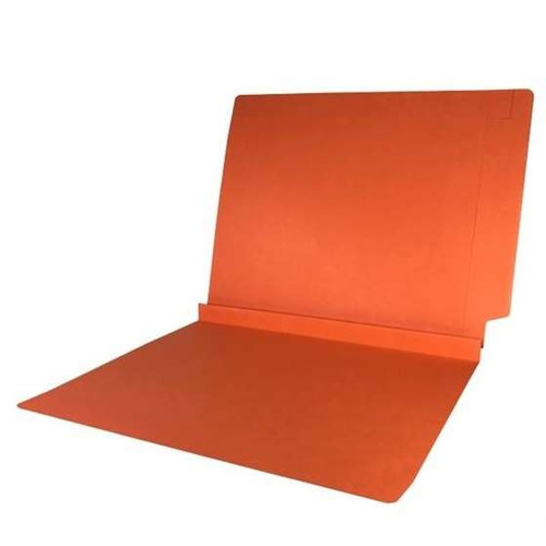 Colored End Tab Folders, 1-1/2 Expansion, Letter Size, Orange, 50/Bx