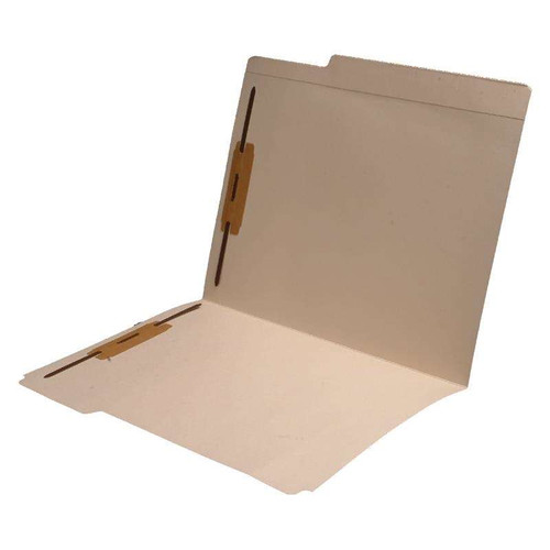 Manila Folders S-9084, Reinforced 8" Top Tab, Letter Size, 11pt, 2 Fasteners, 50/Box