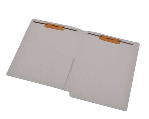 Medical Arts Press Compatible 11 pt. Colored End-Tab Pocket Folders; 2 Fasteners, White, 50/Box