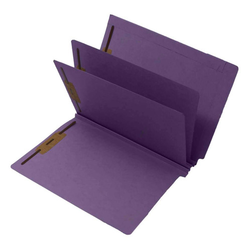 End Tab Classification Folders, 2 Dividers, Letter Size, 14pt Lavender, 15 Box (S-09240-LAV)