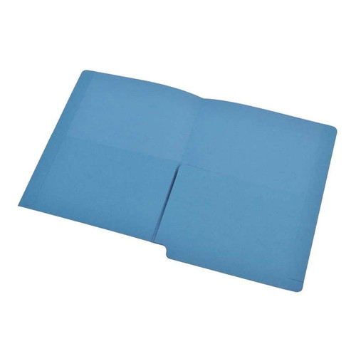 Blue Folder 11pt End Tab 1/2 pockets inside front and back S-09279-BLU