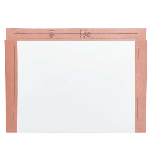 Colored Border File Jackets, 11 3/4 x 8 3/4, Open Top, 28# Stock, Coral, 100/Box (S-09656-COR)