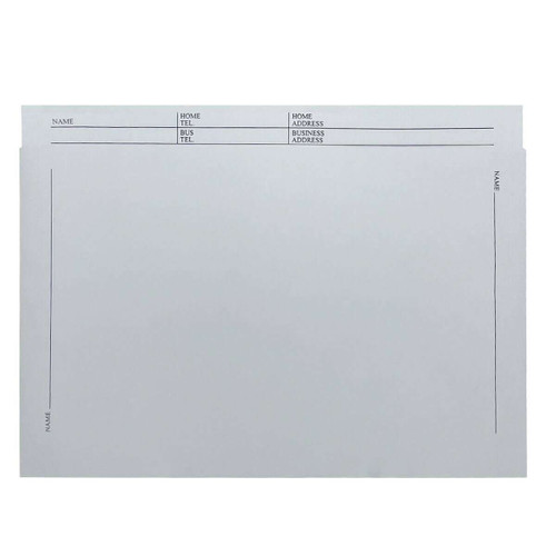 Colored Border File Jackets, 11 3/4 x 8 3/4, Open Top, 28# Stock, White, 100/Box (S-09656-WHT)