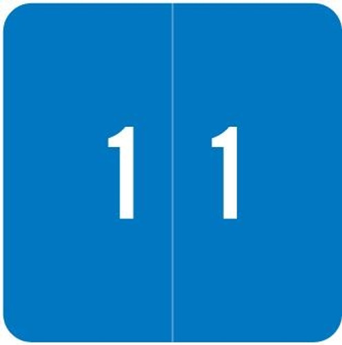 Smead Numeric Labels, DCC-Series, 1 1/2 H x 1 1/2 W, Number 1, Blue, SDNM-1
