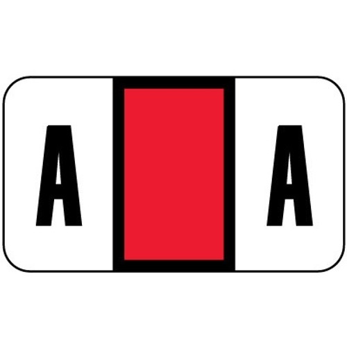 Safeguard Alpha Labels, 514-Series, 15/16 H x 1 5/8 W, Letter A, Red, 500/Roll (SGAM-A)