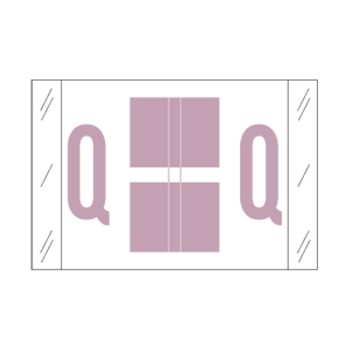 Tab Alpha Code Labels Letter Q Lilac 14117